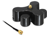 Delock Antennenfuß RP-SMA Buchse zu RP-SMA Stecker mit Anschlusskabel RG-174 1 m schwarz