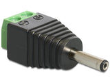 Delock Adapter DC 3,5 x 1,35 mm Stecker > Terminalblock 2 Pin