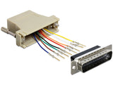 Delock D-Sub 25 Pin Stecker > RJ45 Buchse Montagesatz