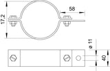 BETTERMANN Rohrschelle 17,2mm ST f/vz 303 DIN-3/8 11mm
