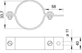 BETTERMANN Rohrschelle 33,7mm ST f/vz 303 DIN-1 11mm