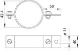 BETTERMANN Rohrschelle 42,4mm ST f/vz 303 DIN-1 1/4 11mm