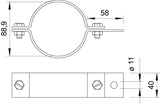 BETTERMANN Rohrschelle 88,9mm ST f/vz 303 DIN-3 11mm
