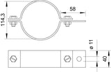 BETTERMANN Rohrschelle 114,3mm ST f/vz 303 DIN-4 11mm