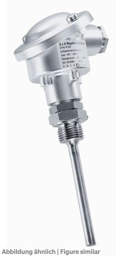PT1000-Tauchrohrfühler TF54 100mm G1/2"A IP54, -35/+180 inkl. V4A-Tauchhülse