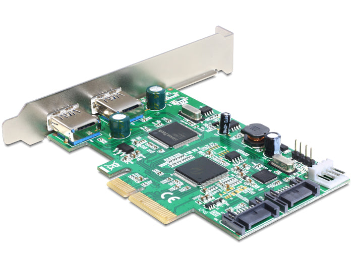 Delock PCI Express x4 Karte > 2 x extern USB 3.0 + 2 x intern SATA 6 Gb/s