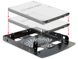 Delock Einbaurahmen 3.5″ > 2 x 2.5″ HDD