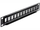 Delock 10″ Keystone Patchpanel 12 Port schwarz