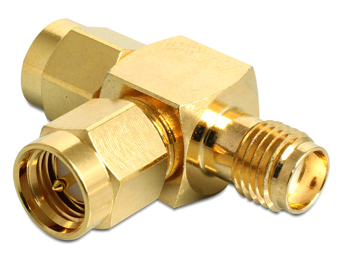 Delock SMA Stecker > SMA Stecker > SMA Buchse T-Stück