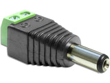 Delock Adapter DC 5,5 x 2,5 mm Stecker > Terminalblock 2 Pin