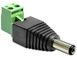 Delock Adapter DC 5,5 x 2,5 mm Stecker > Terminalblock 2 Pin 2-teilig