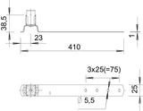 BETTERMANN Dachleitungshalter 8mm V2A 157 F-CU 410 Schrägd m.Clip schraub