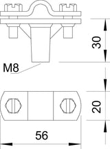 BETTERMANN Leitungshalter Blitzsch 8-10 168 DIN-K-M8 m.Schraubsch Bohrung/m.Gew
