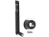 Delock LTE Antenne SMA -0,8 - 3,0 dBi omnidirektional mit Kippgelenk schwarz