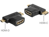 Delock Adapter HDMI-A Buchse > HDMI-C + HDMI-D Stecker