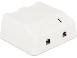 Delock Keystone Leergehäuse 2 Port mit Staubschutz