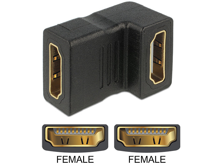 Delock Adapter HDMI Buchse zu HDMI Buchse 90° unten