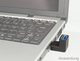 Delock Adapter USB 3.0 Typ-A Stecker > Typ-A Buchse gewinkelt 90° vertikal