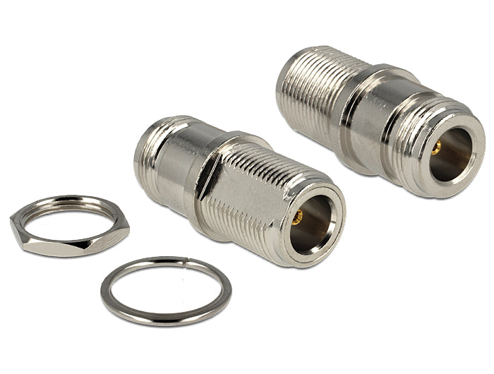 Delock Adapter N Buchse zu N Buchse zum Einbau