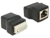 Delock Adapter RJ45 Buchse > Terminalblock mit Drucktasten 8 Pin