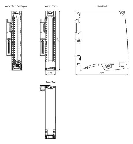 SIEMENS SPS-Digitales E/A-Modul 16Eing 6ES7521-1BH10-0AA0 DC 20,4-28,8V