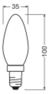 LEDVANCE LED-Kerzenlampe FM E14 5,9W ws LED Classic B 60 Filament DIM P 5.9 2700
