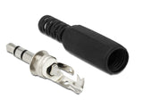 Delock Klinkenstecker 3,5 mm 3 Pin Stereo mit Knickschutz Lötversion