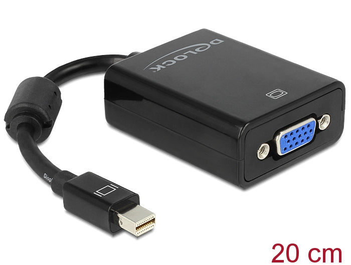 Delock Adapter mini DisplayPort 1.2 Stecker > VGA Buchse schwarz