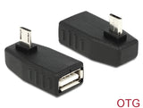 Delock Adapter USB micro-B Stecker > USB 2.0-A Buchse OTG 90° gewinkelt