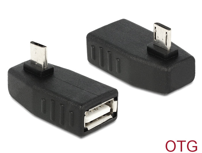 Delock Adapter USB micro-B Stecker > USB 2.0-A Buchse OTG 270° gewinkelt