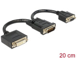 Delock Adapter DMS-59 Stecker > DVI 24+5 Buchse + VGA Buchse 20 cm