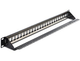 Delock 19″ Keystone Patchpanel 24 Port schwarz