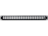 Delock 19″ Keystone Patchpanel 24 Port schwarz