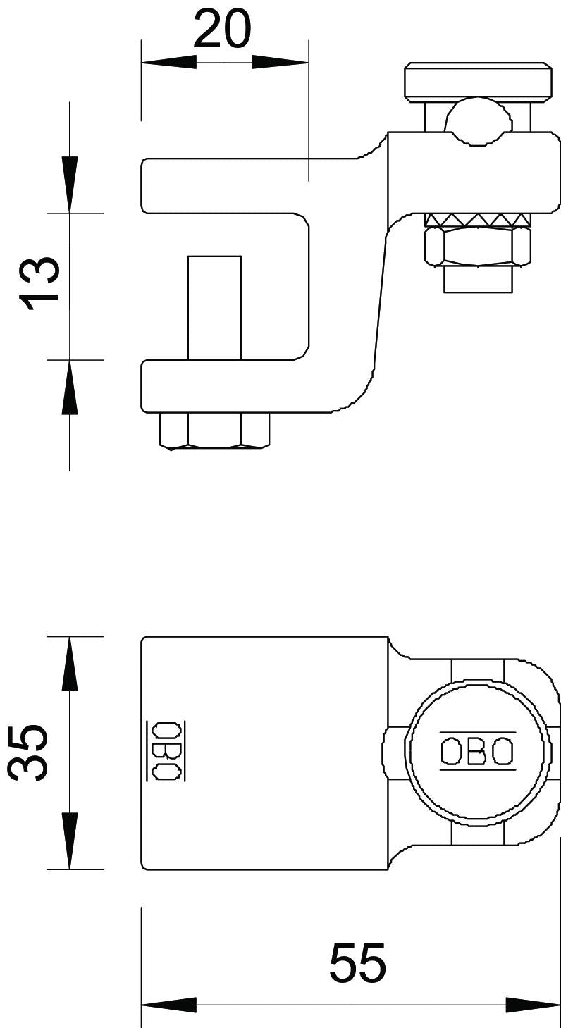BETTERMANN Falzklemme 8-10mm 0-12mm 5004 DIN-FT 12 10mm Guss f/vz