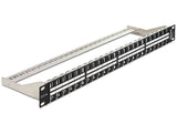 Delock 19″ Keystone Patchpanel 48 Port 1 HE schwarz