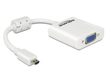 Delock Adapter HDMI-micro D Stecker > VGA Buchse weiß
