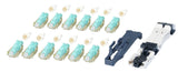 12er Set feldkonfektionierbare LC Steckverbinder OM3 aqua, mit Faserhalter - 53197.1