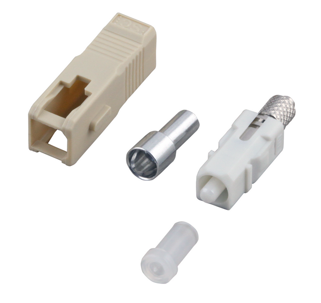 SC-Stecker Simplex SM 2,8mm Stecker(blau) Knickschutz(blau) Stück