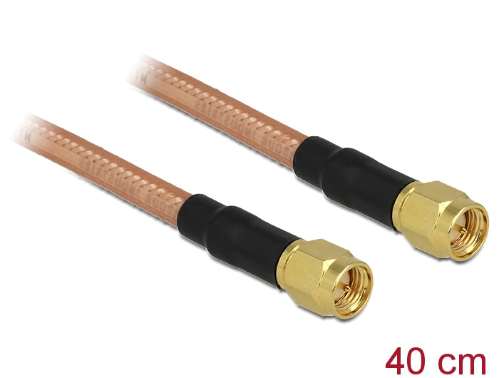 Delock Antennenkabel SMA Stecker > SMA Stecker RG-142 400 mm low loss