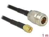 Delock Antennenkabel RP-SMA Stecker > N Buchse LMR195 1 m