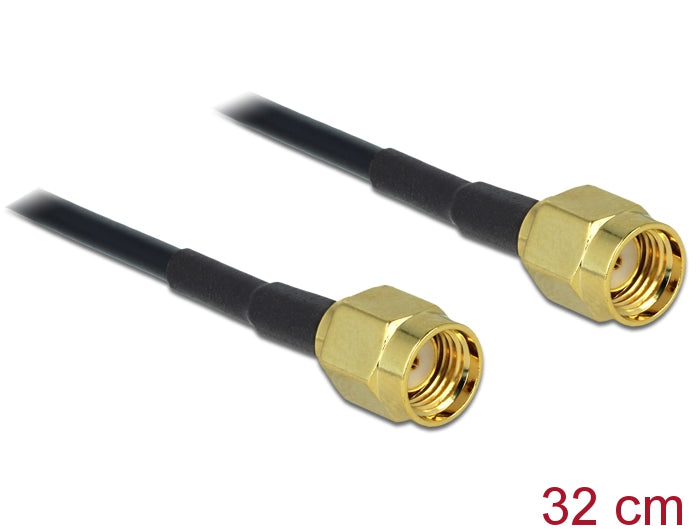Delock Antennenkabel RP-SMA Stecker > RP-SMA Stecker 320 mm