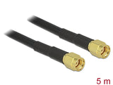 Delock Antennenkabel RP-SMA Stecker > RP-SMA Stecker LMR195 5 m
