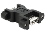 Delock Adapter USB 2.0 Typ A Buchse > USB Typ A Buchse mit Schraubanschluss