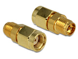 Delock Adapter RP-SMA Stecker Sondergewinde metrisch > RP-SMA Buchse