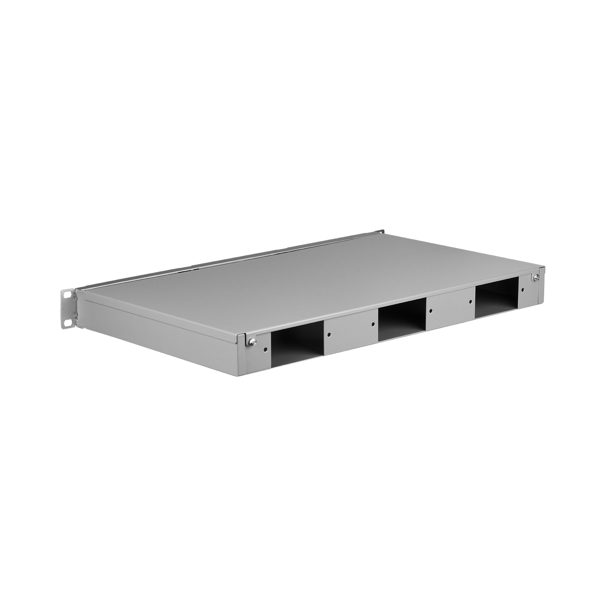 19" 1HE Baugruppenträger für 3x 7TE Einschubmodule, Aluminium Front, grau - 53711.100