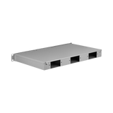 19" 1HE Baugruppenträger für 3x 7TE Einschubmodule, Aluminium Front, grau - 53711.100
