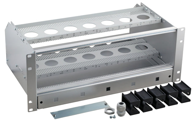 19" Baugruppenträger 3HE/84TE plus 1HE Kabelüberlängenfach Stück