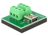 Delock Adapter Mini USB Buchse > Terminalblock 6 Pin