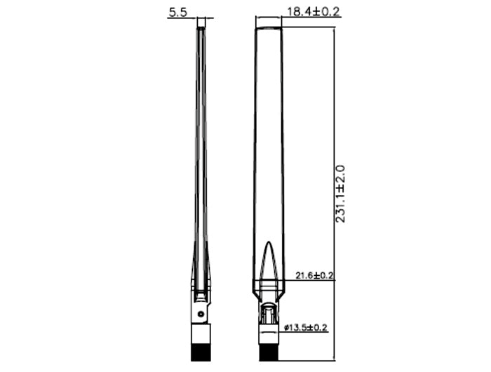 Delock WLAN 802.11 ac/a/h/b/g/n Antenne RP-SMA Stecker 5 - 7 dBi omnidirektional mit Kippgelenk schwarz