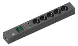 BACHMANN Steckdosenleiste 5f sw 2m 35° 420.0022 m.Ein/Aus IP20 ÜSS 1,5qmm